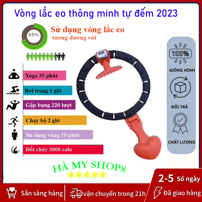 Vòng lắc eo HULA đa năng có đồng hồ đo, Vòng lắc eo tập thể dục giảm mỡ tại nhà thông minh - dụng cụ tập thể dục