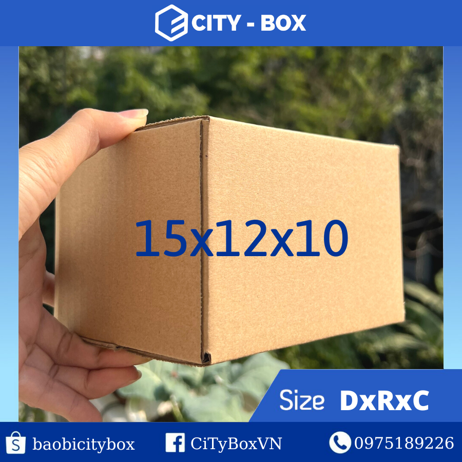Set 50 hộp carton 15x12x10 - hộp ship cod 1510