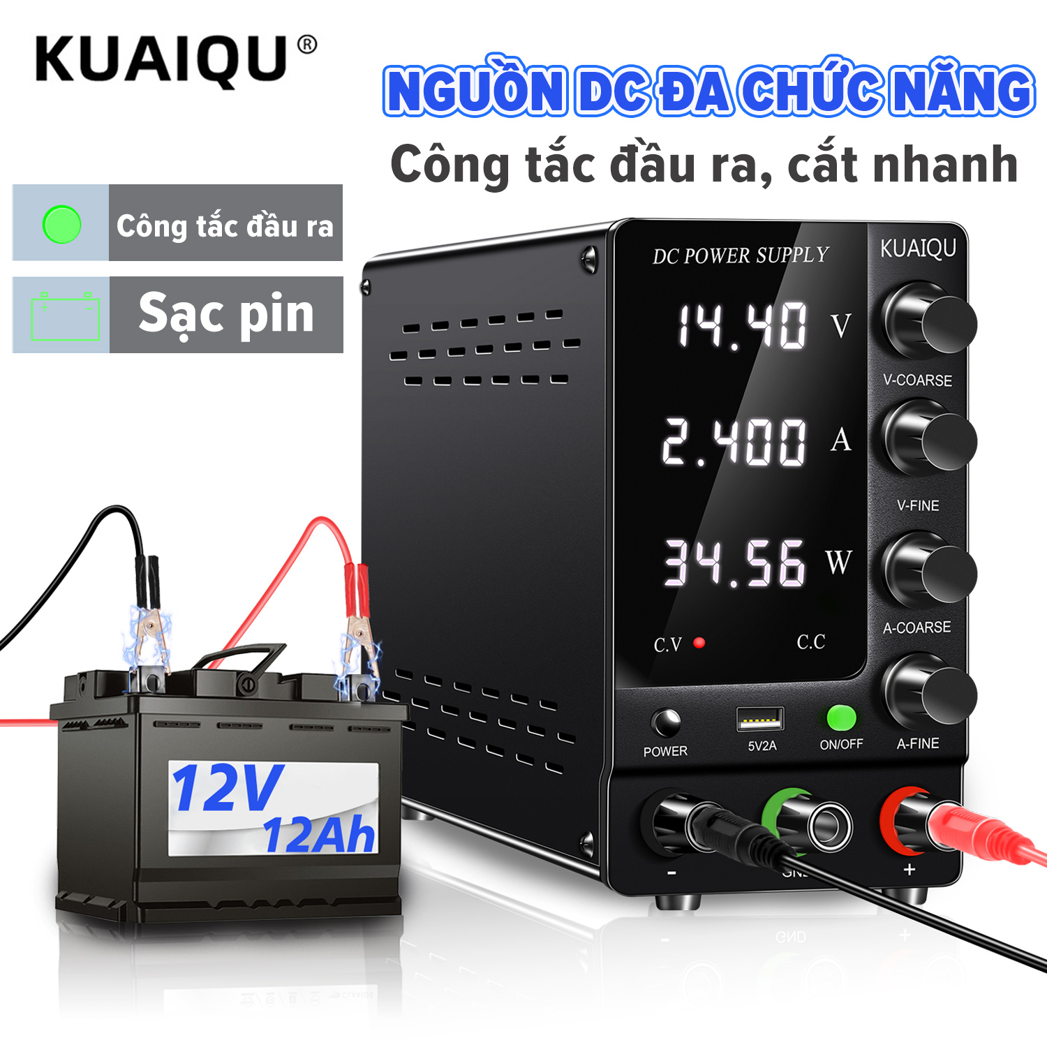 【Ready Stock】NICE-POWER Adjustable 30V 10A DC Switching Lab Power Supply Laboratory For Phone USB interface Digital Power Source Regulable - Thương hiệu KUAIQU Giá 1,050,000 Đồng*Miễn phí vận chuyển