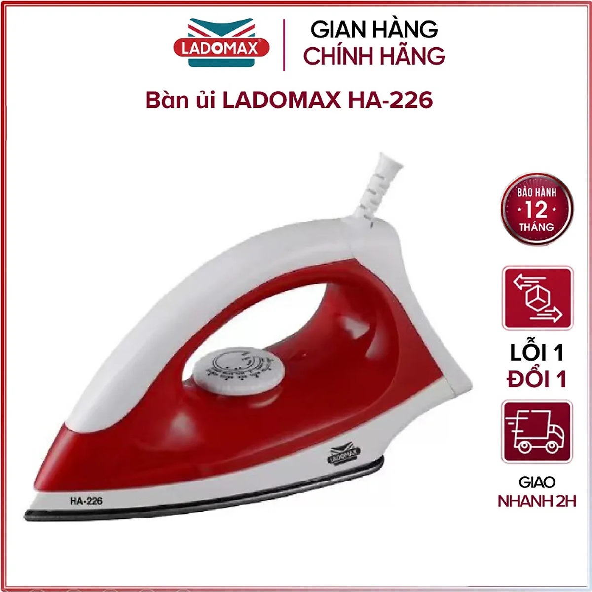 Bàn ủi khô ladomax - công suất 1200w
