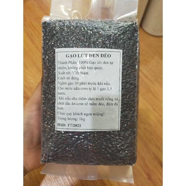 Gạo lứt đen dẻo điện biên siêu ngon gói 1kg.