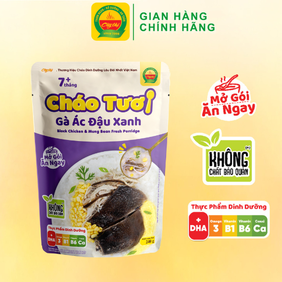 Cháo Tươi Cây Thị - Gà ác đậu xanh (Mở gói ăn ngay) 240g