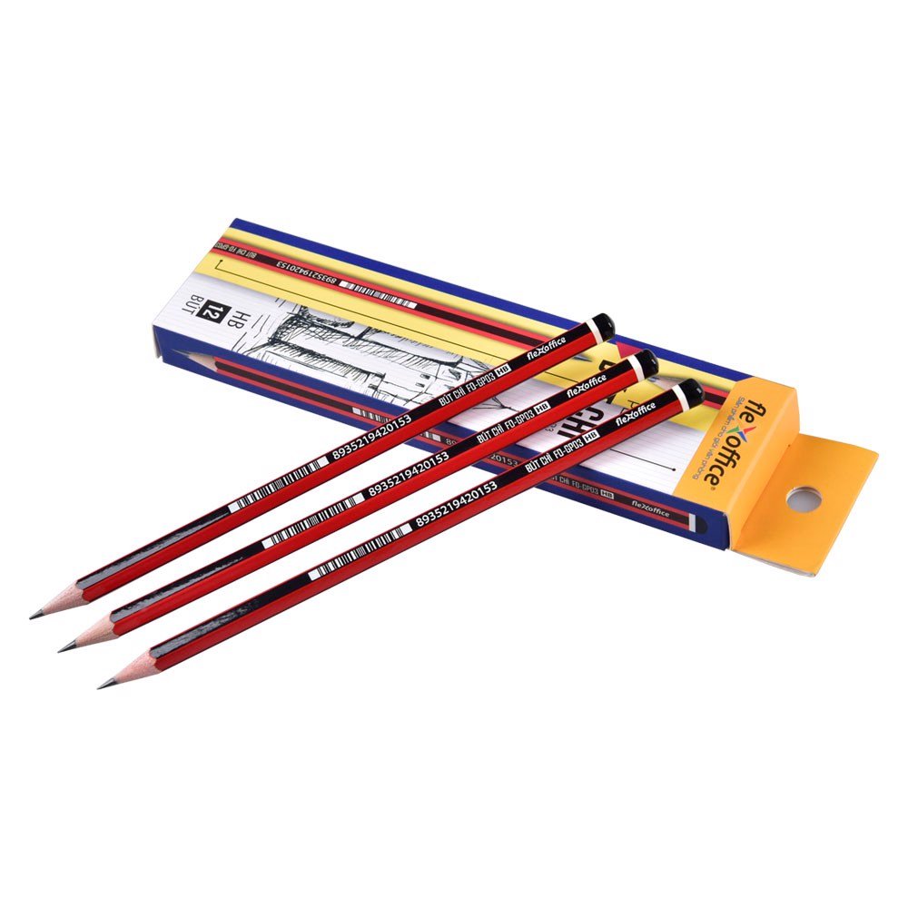 Hộp 12 bút chì gỗ hb flexoffice fo-gp03