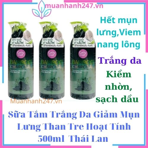 Sữa tắm hết mụn lưng trắng da sạch bã nhờn tắm hết mụn lưng vieam nang lông sau 1 liệu trình Sữa tắm Thái Lan 500ml