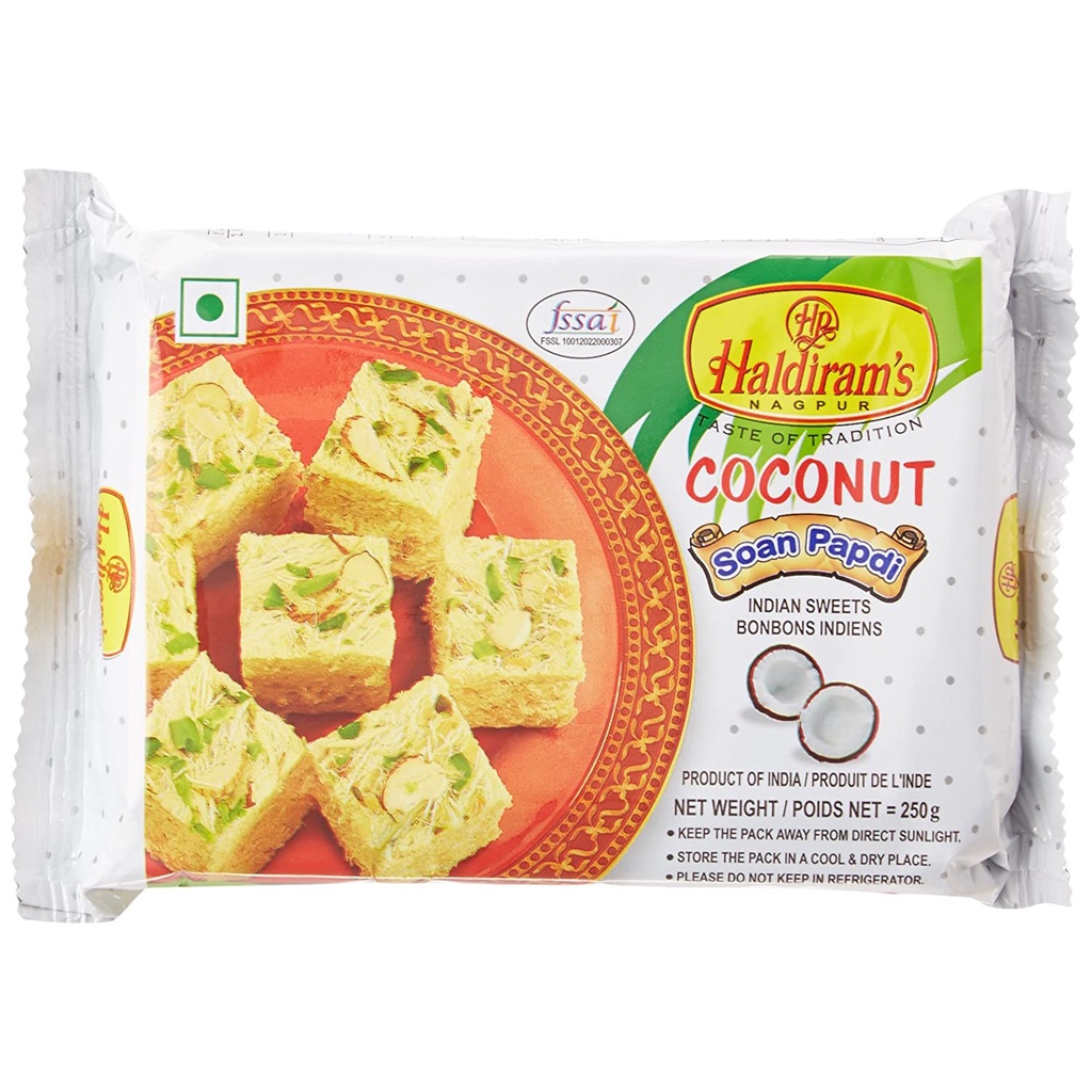 Bánh ngọt haldirams soan papdi coconut 250gr