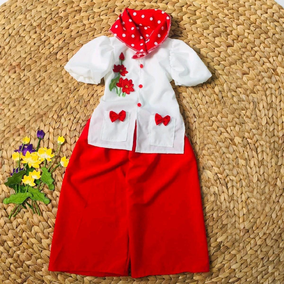 SET BÀ BA LỤA HOA SEN CÁCH TÂN KÈM KHĂN (6-22KG)