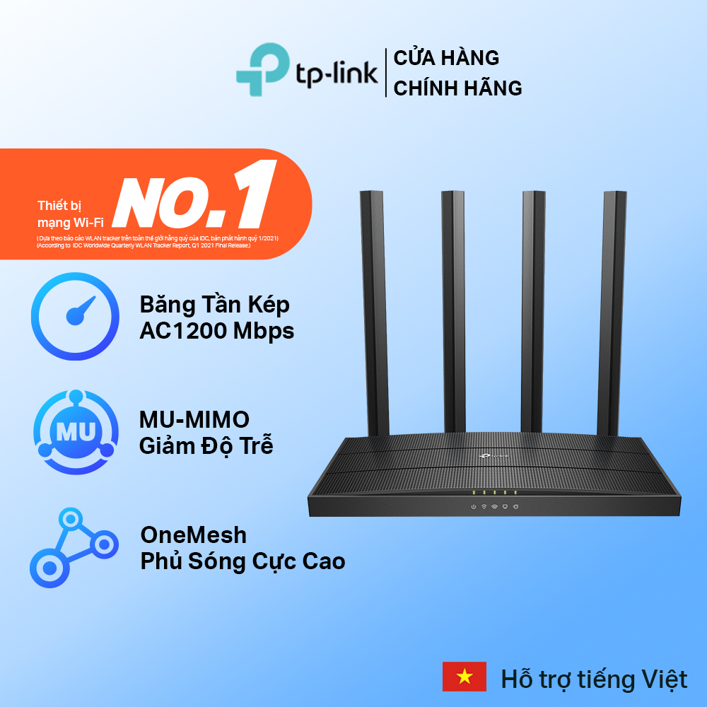 Bộ Phát Wifi TP-Link Archer C6 Chuẩn AC 1200Mbps - Hãng phân phối chính thức