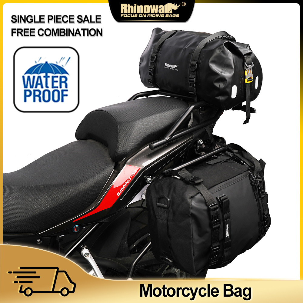 Rhinowalk Túi đựng ghế sau xe máy Chống thấm nước 10L-20L-30L Mô-đun đa chức năng Moto Saddle Pannier Túi Túi bên hông Túi bình xăng Túi du lịch cưỡi ngựa ngoài trời Phụ kiện xe máy