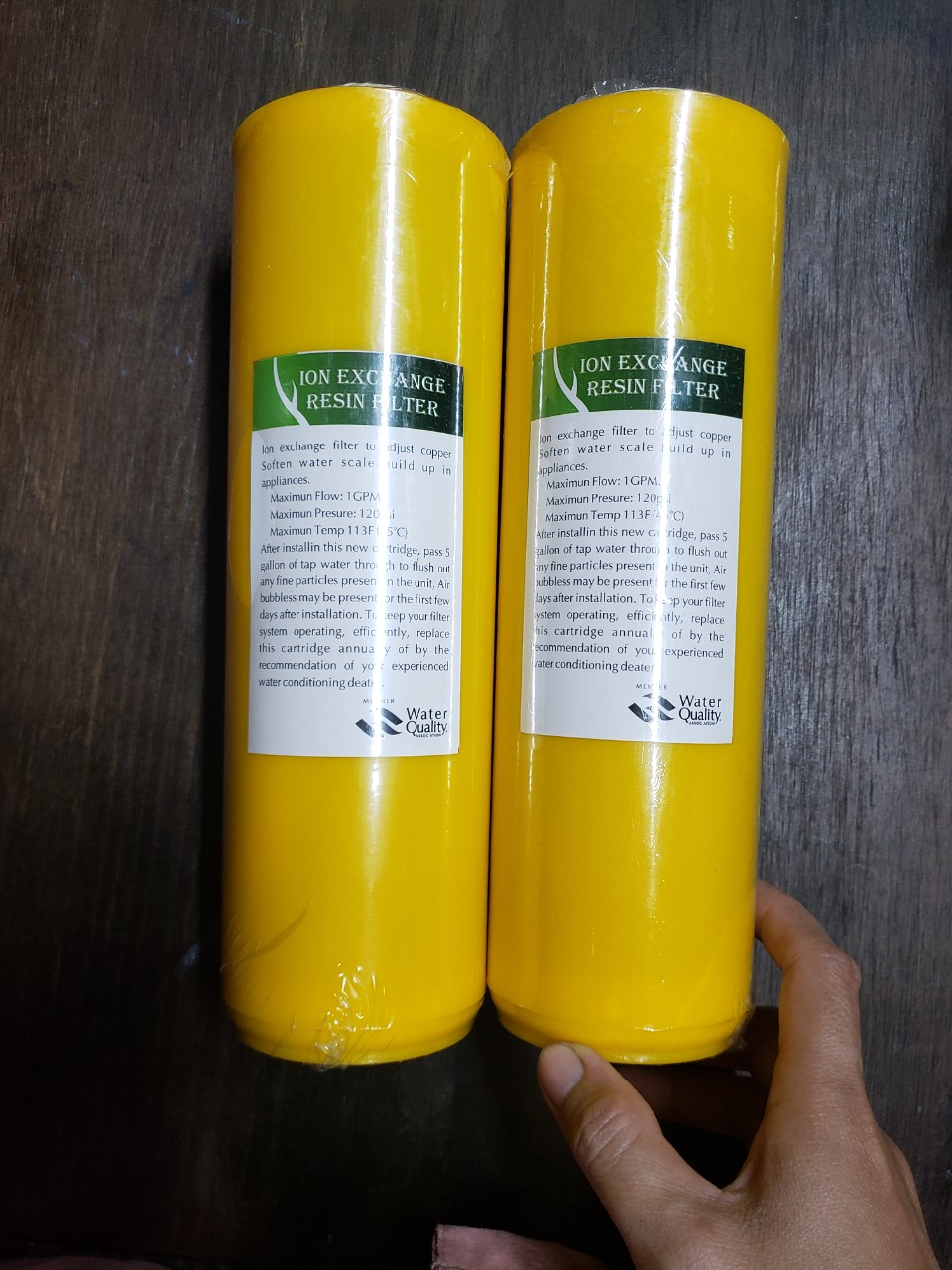 1 cái lõi lọc hạt nhựa làm mềm nước 10inch Cation