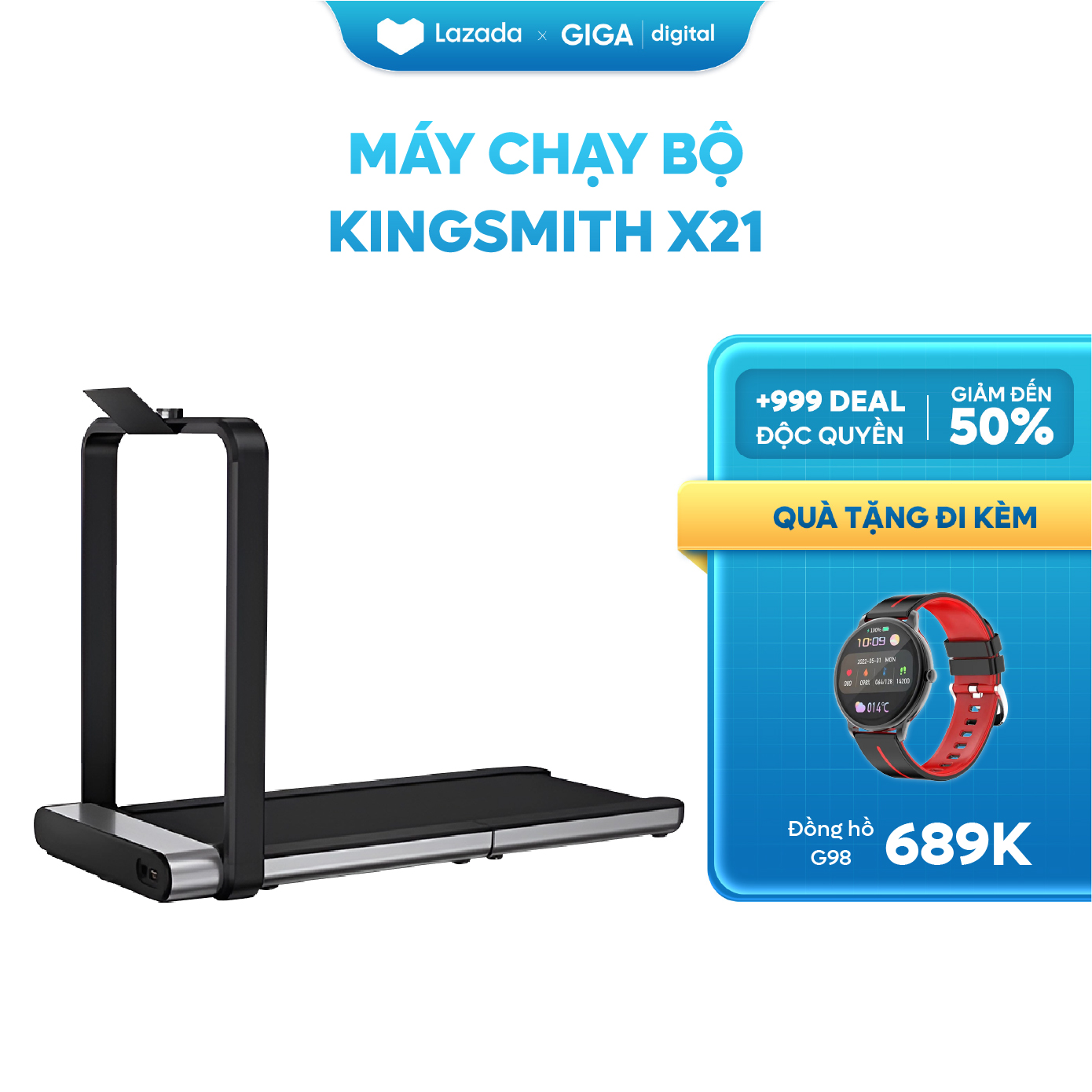 Máy chạy bộ thông minh xiaomi kingsmith x21 bản quốc tế - trx21f