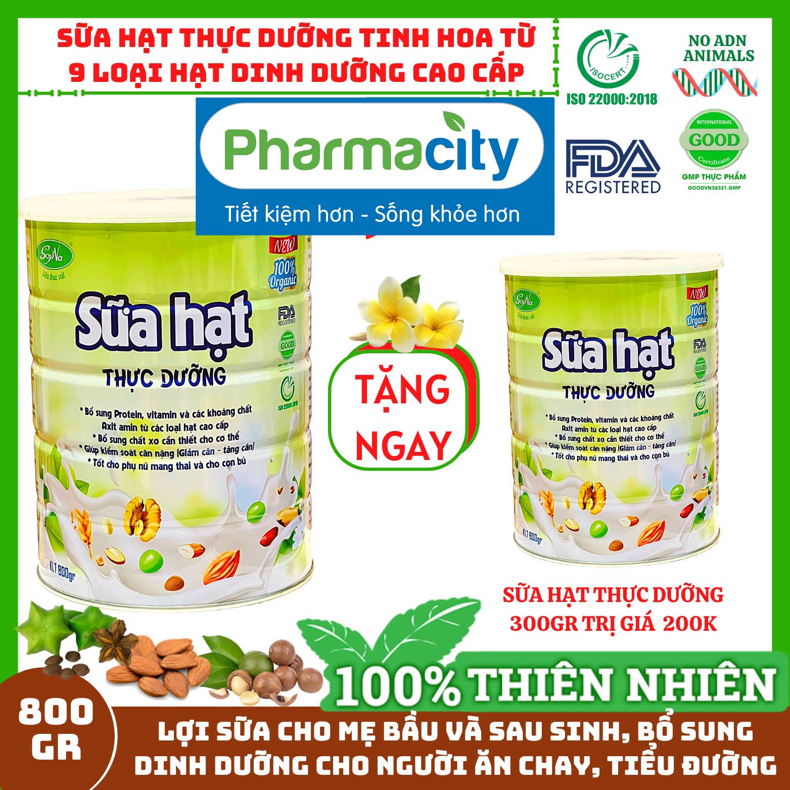 SỮA HẠT THỰC DƯỠNG SOYNA - LỢI SỮA SAU SINH, SỮA TỪ 9 LOẠI HẠT CAO CẤP, SỮA HỖ TRỢ KIỂM SOÁT CÂN NẶNG