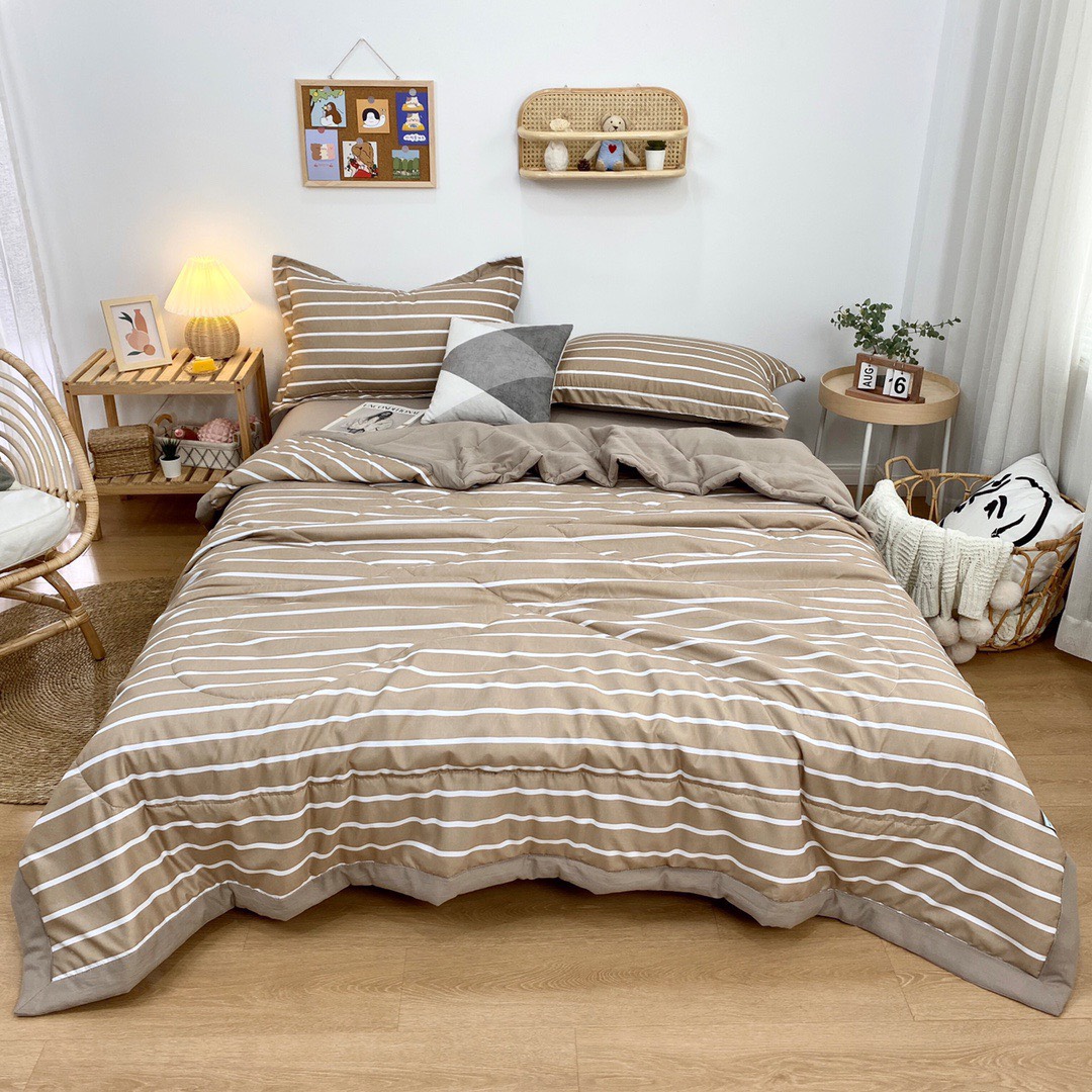 Bộ chăn ga gối - Bộ chăn hè đũi trần bông set 4 món