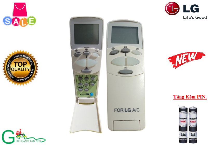 Điều khiển điều hòa lg 1 chiều và 2 chiều- hàng chất lượng -mới 100%-tặng kèm pin