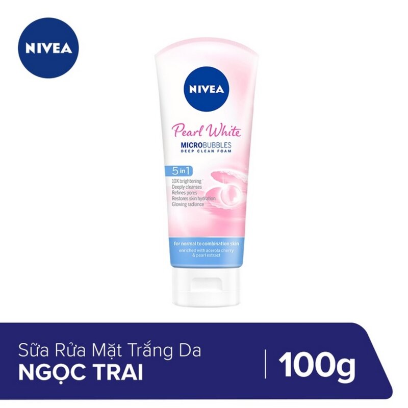 Sữa rửa mặt giúp trắng da ngọc trai nivea 100g - 4005900747891