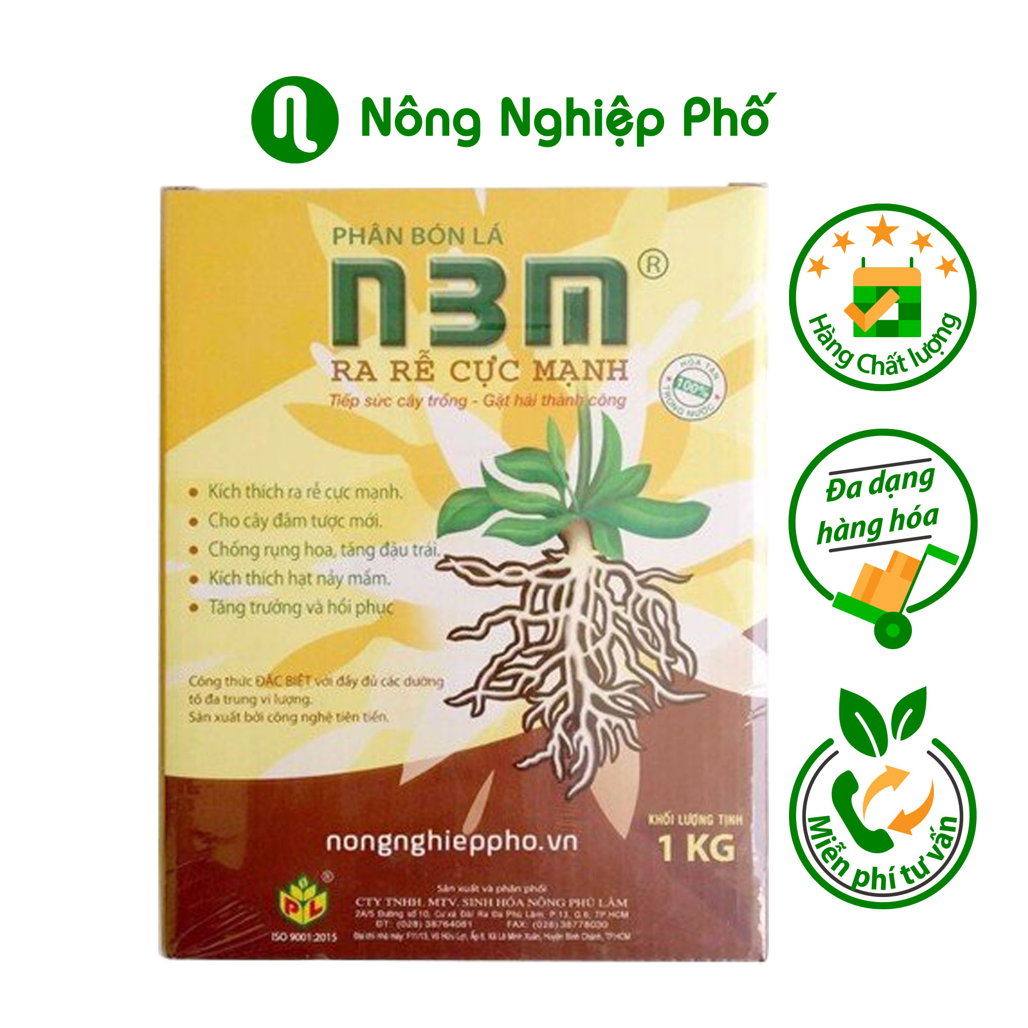 Phân bón N3M kích rễ cực mạnh - Hộp 1kg - Nông Nghiệp Phố
