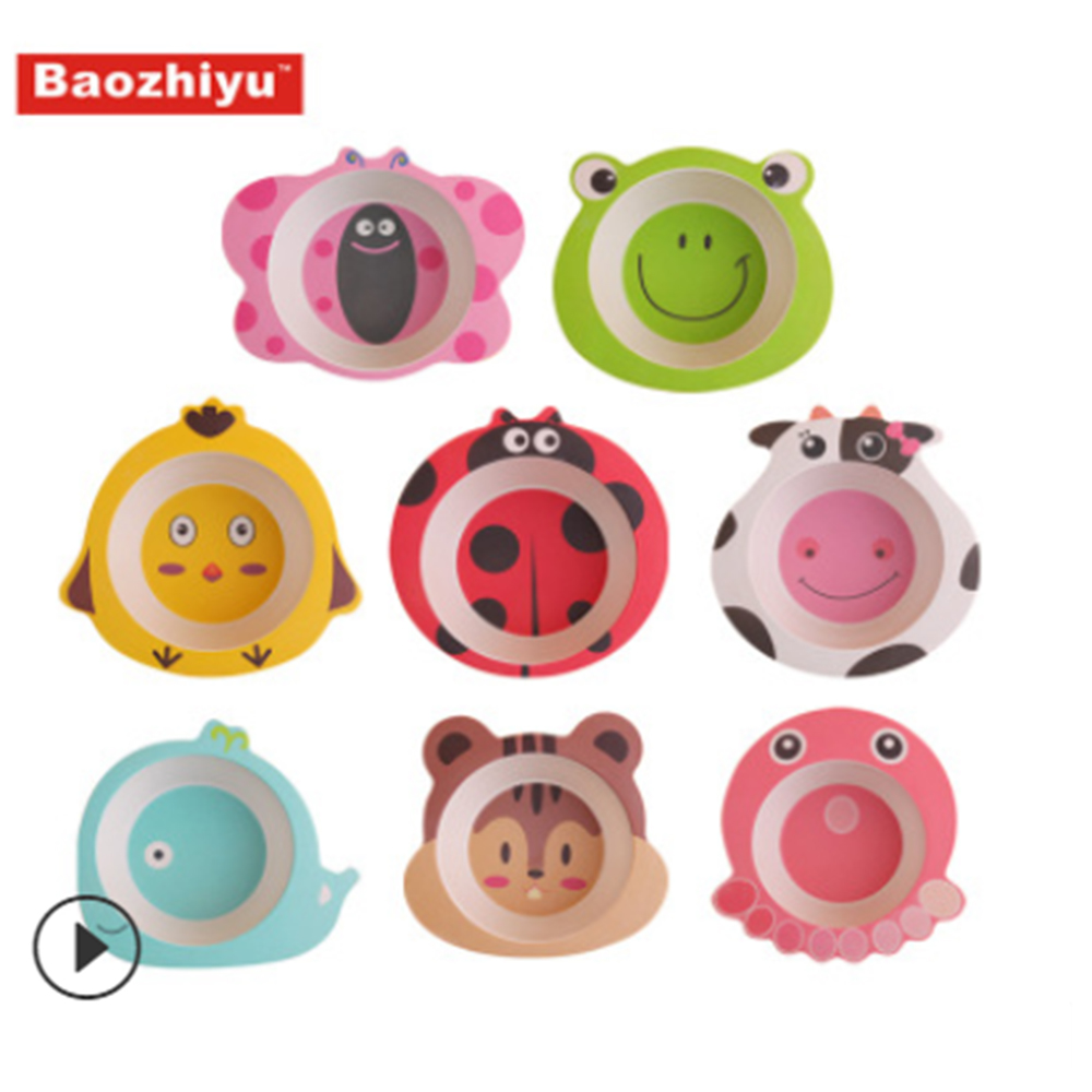 Bát Ăn Dặm Sợi Tre Nhiều Hình Dễ Thương Ngộ Nghĩnh Cho Bé