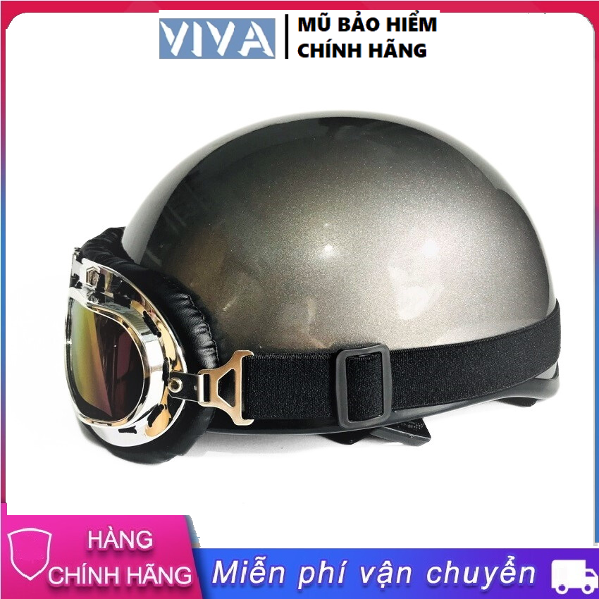 Mũ bảo hiểm kính phi công, kính UV, hàng công ty camry chất sơn mịn đẹp, mũ phượt kiểu dáng thời trang cho nam nữ-mũ cặp đôi