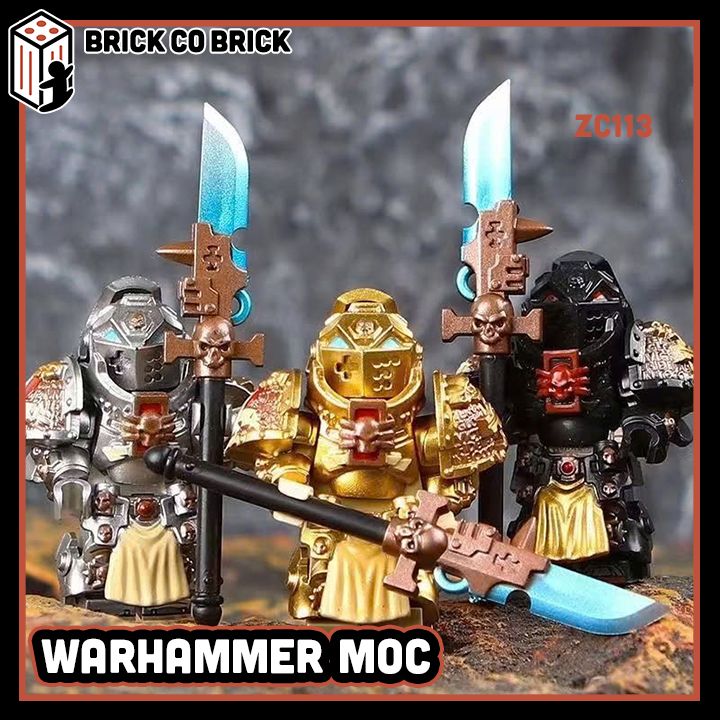 Warhammer Moc Đồ chơi Lắp ráp Grey Knight Mô hình Lính Tinh Nhuệ Giáp Sắt ZC113
