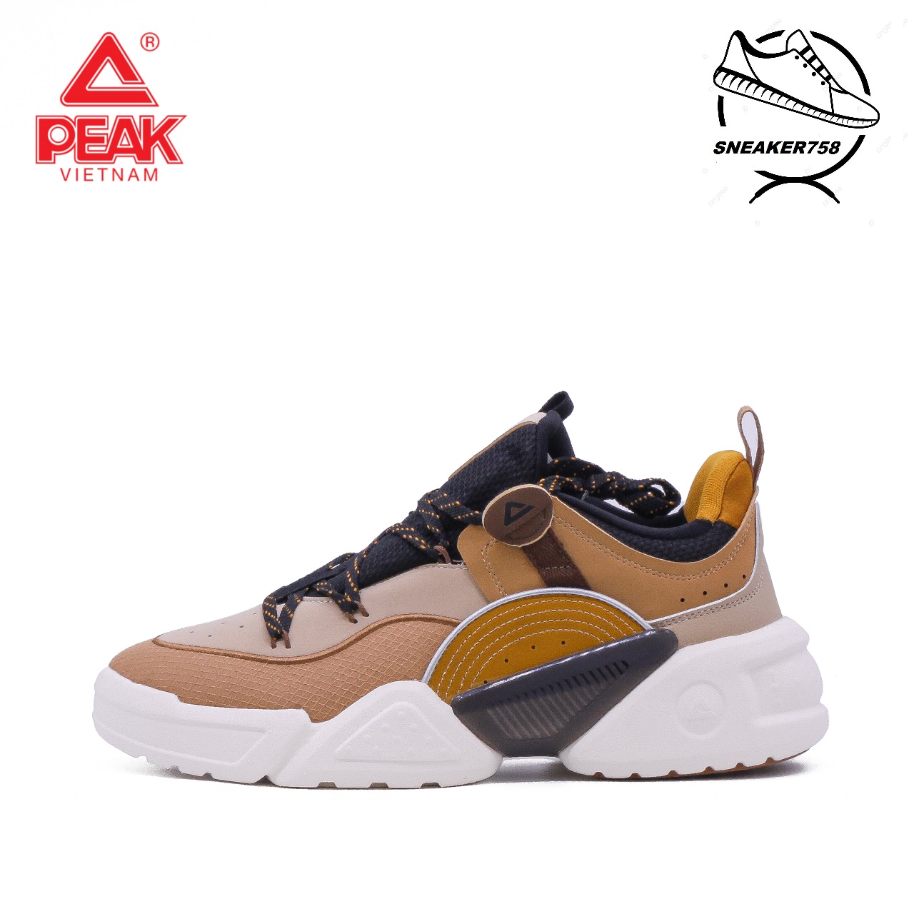 Giày thể thao peak casual fashion e14701e – màu nâu
