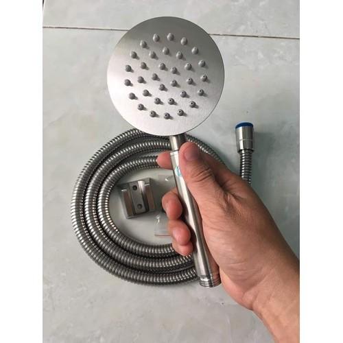 Full bộ bát sen tắm tròn inox 304 chuẩn