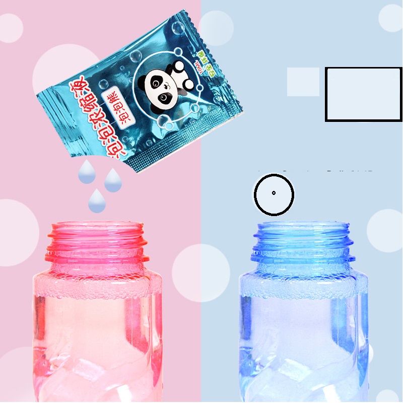Gói 10ml dung dịch bong bóng pha với nước dùng cho đồ chơi máy phun bong bóng