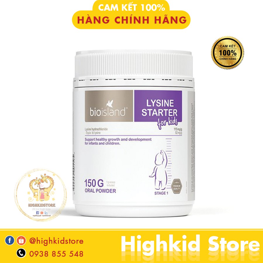 Lysine bioisland giúp bé phát triển chiều cao - lysine bioisland úc