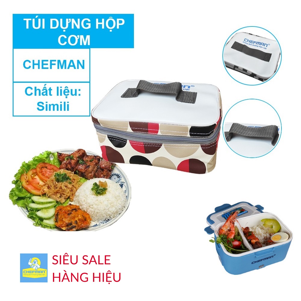 Cà men - Hộp cơm chất lượng, giá rẻ Hộp cơm hâm nóng Chefman CM inox - Hàng chính hãng Việt Nam - Tặng kèm túi đựng hộp cơm Bảo Hành 12 Tháng
