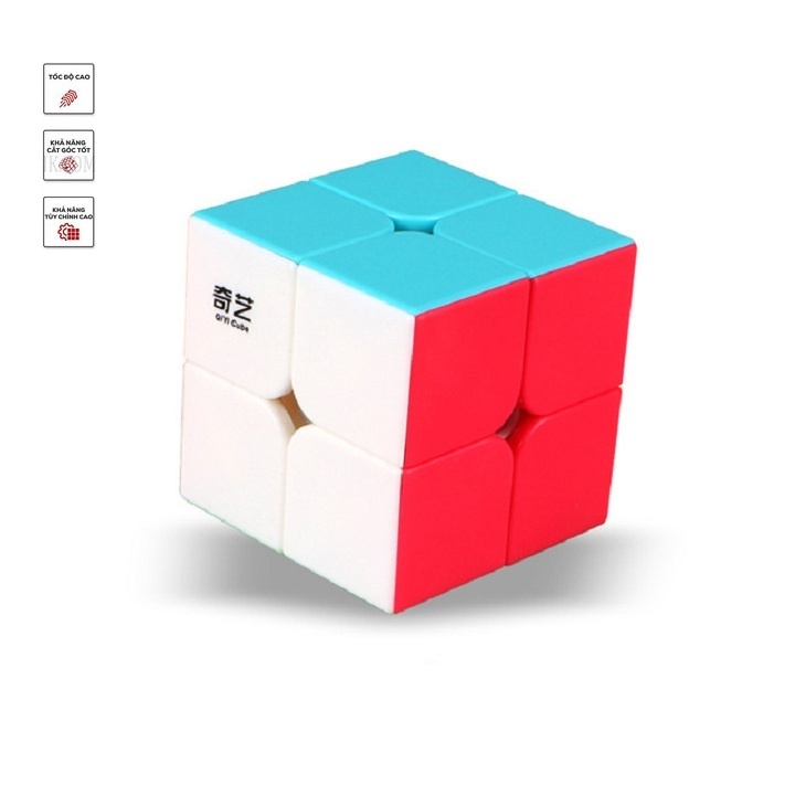 [FREESHIP] Rubik 2x2 Qiyi S, Rubic 2 Tầng Khối Lập Phương Không Viền Đen