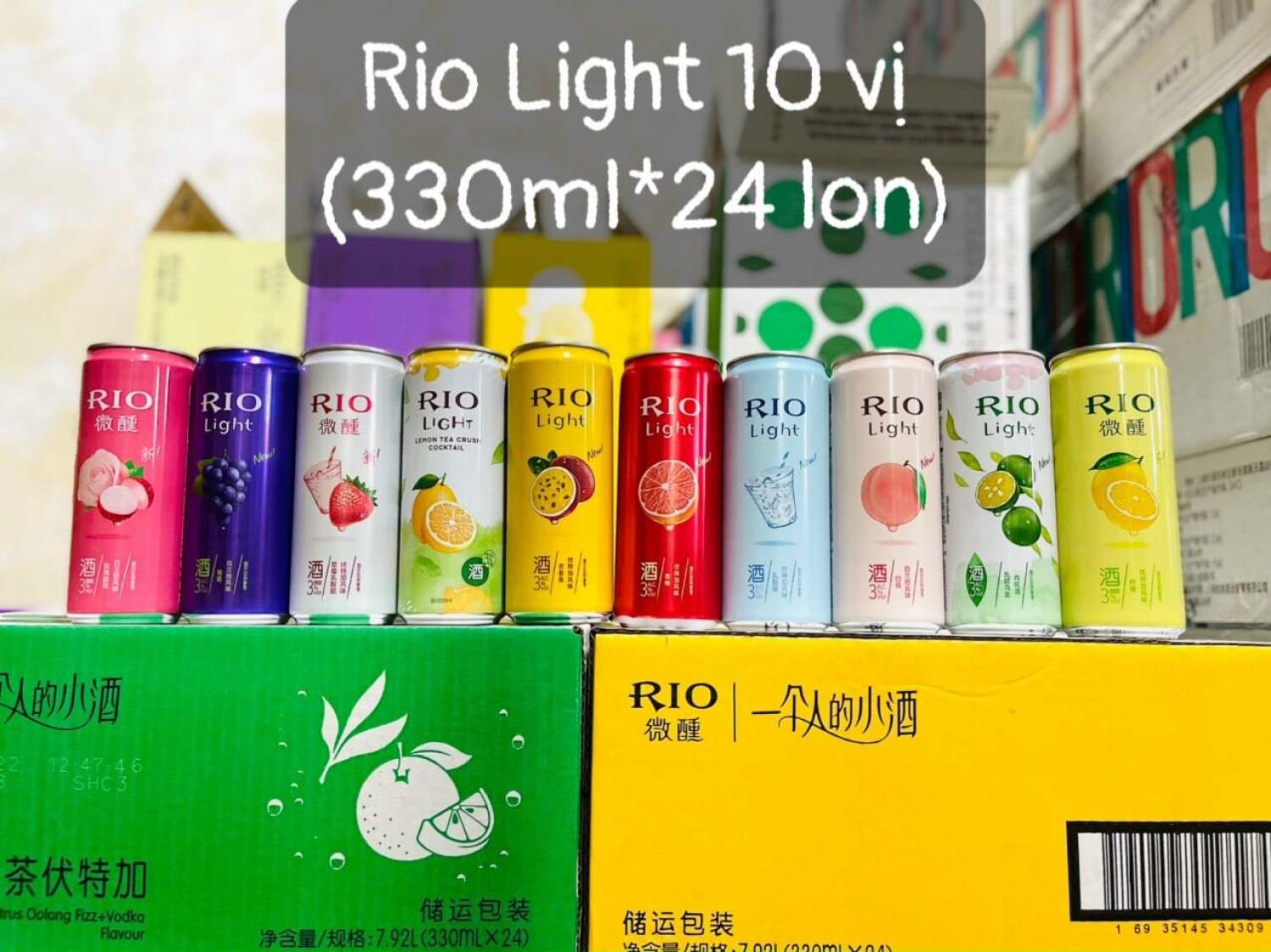 Lon nước cocktail trái cây lên men Rio Light/ Rio lon 330ml