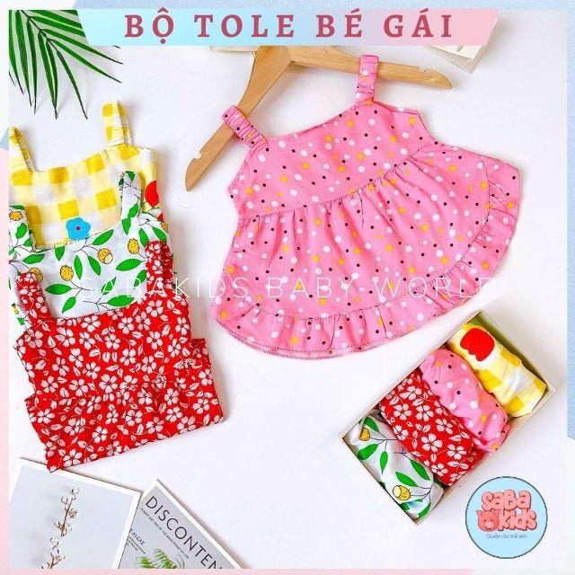 ✐✑  [ẢNH THẬT] Đồ Bộ Cho Bé Gái SABAKIDS Chất Tôn Lanh Cực Mát Mềm Mịn Thấm Hút Mồ Hôi 6-14kg