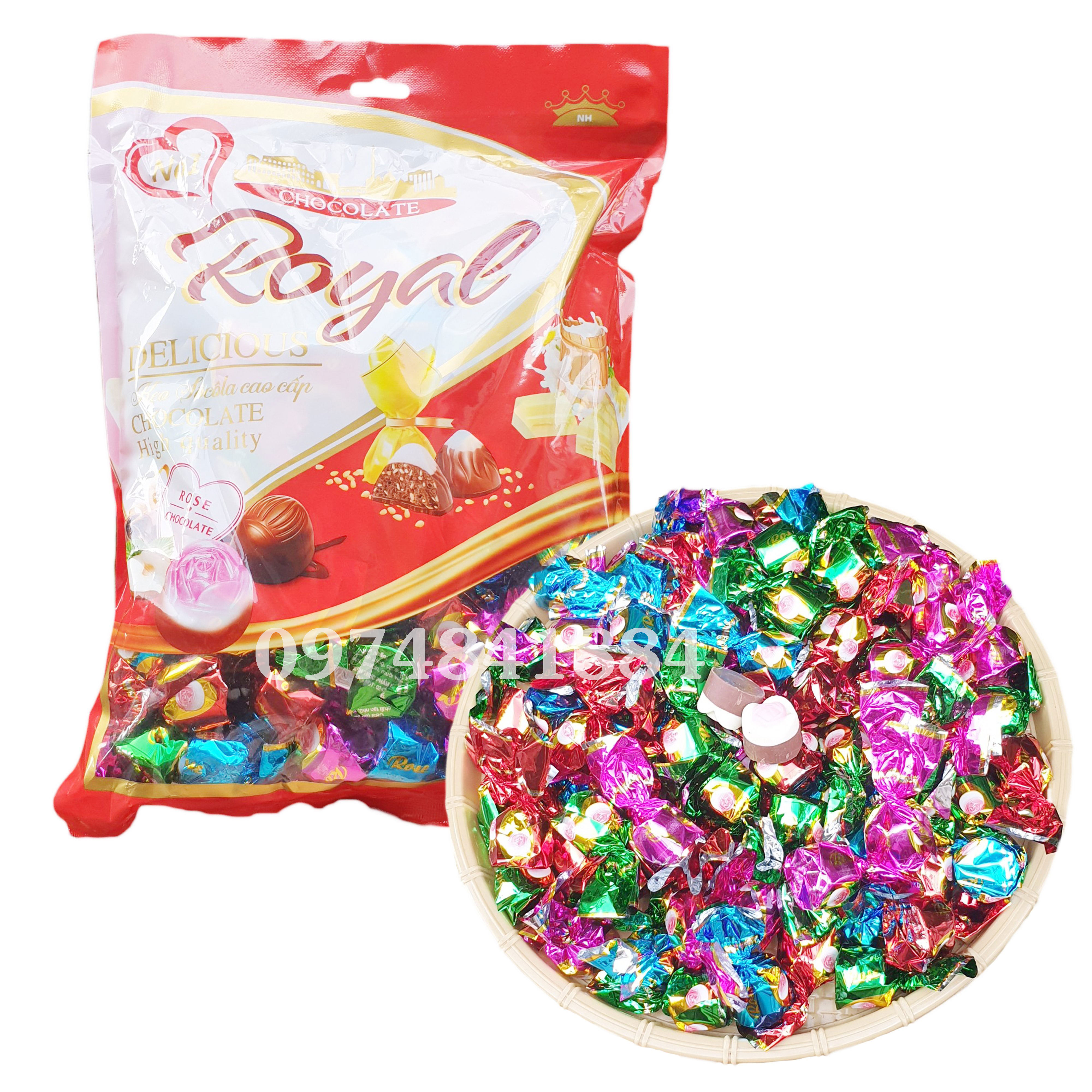 Socola hoa hồng xoắn Ngọc Hân 1kg - bánh kẹo tết - mứt tết