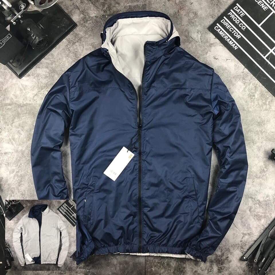 Áo Khoác Dù Nam Nữ 2 mặt ,chống gió,chống nước có mũ tháo rời chất dù cao cấp phối màu thời trang phong cách hàn quốc