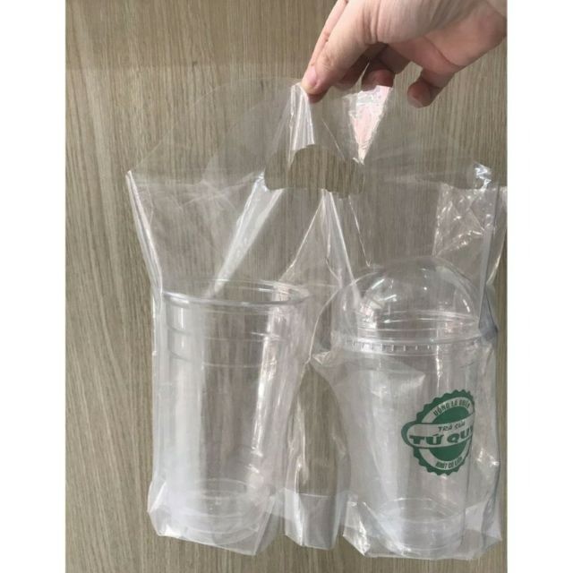 Túi đựng trà sữa - trà chanh- cafe mang đi/ túi chữ t/ túi đựng 2 cốc / túi đựng 1 cốc