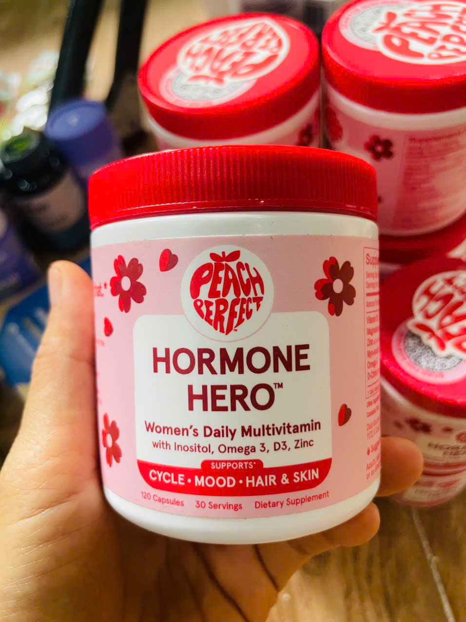 Viên uống bổ sung Vitamin tổng hợp dành cho phụ nữ, 120 viên Peach Perfect Hormone Hero