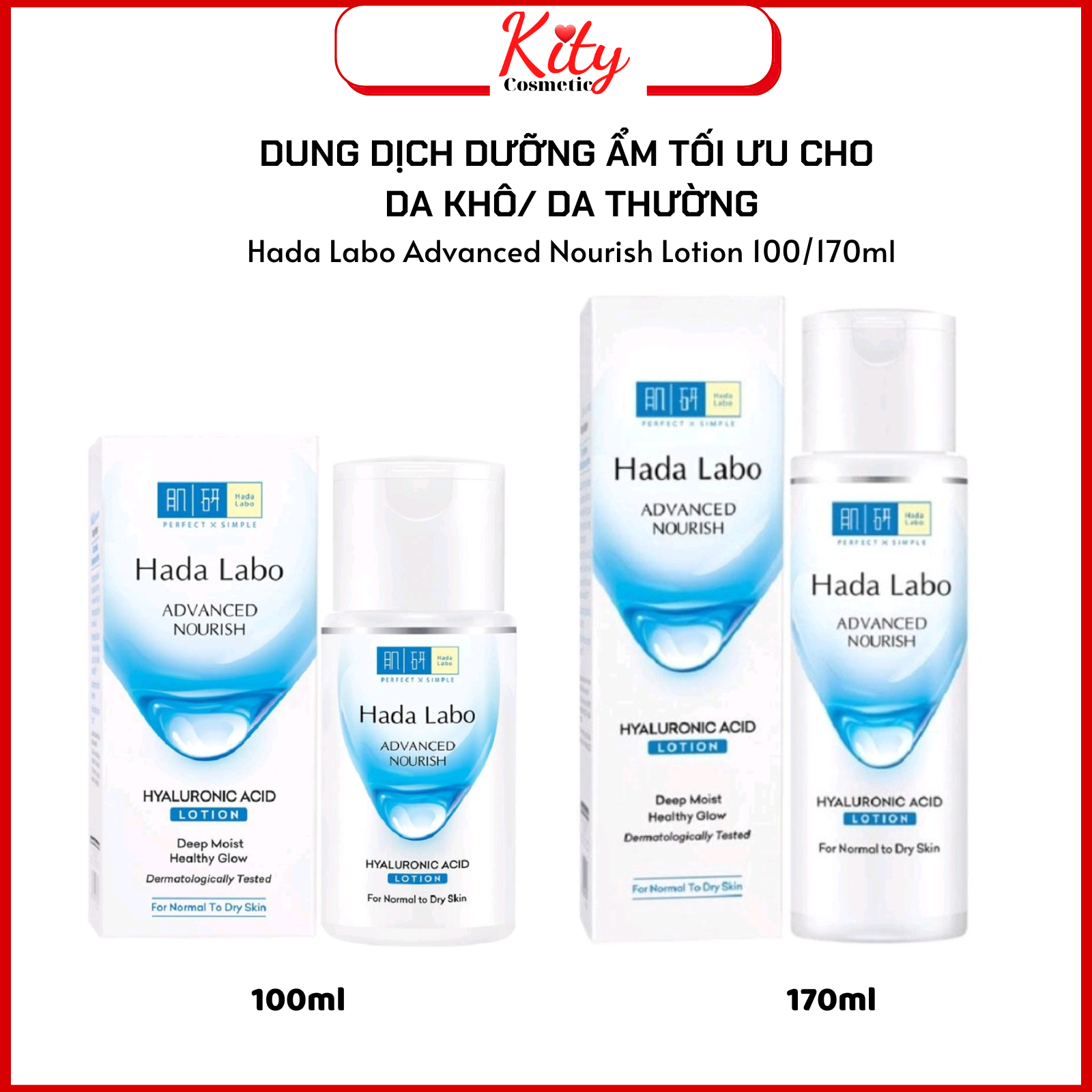 Dung Dịch Hada Labo Dưỡng Ẩm Tối Ưu Cho Da Thường khô Advanced Nourish Hyaluron Lotion 100ml/170ml