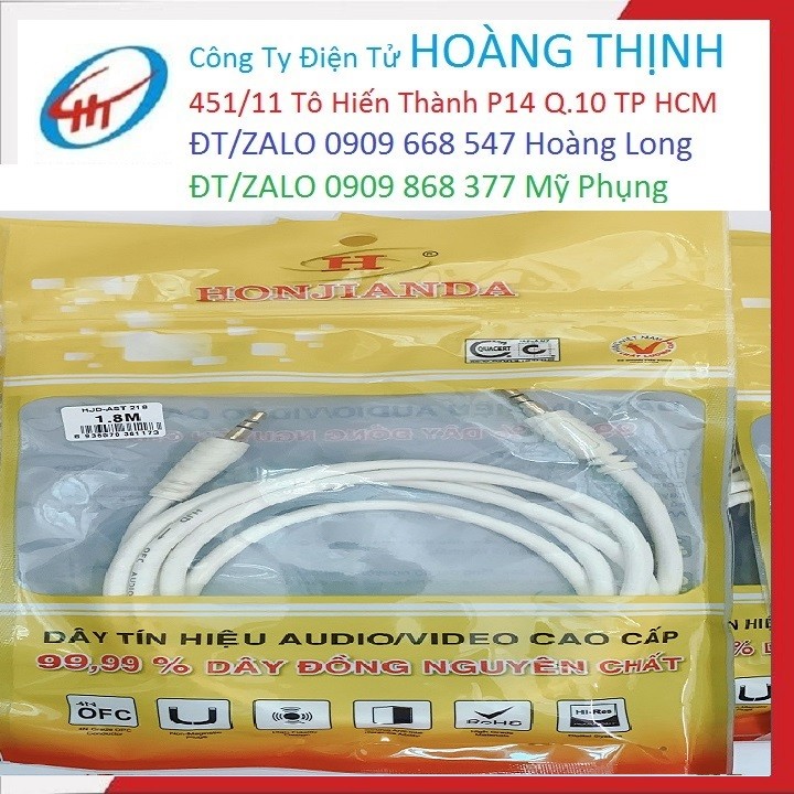 Dây 2 đầu 3.5ly 1,8 mét  đồng nguyên chất