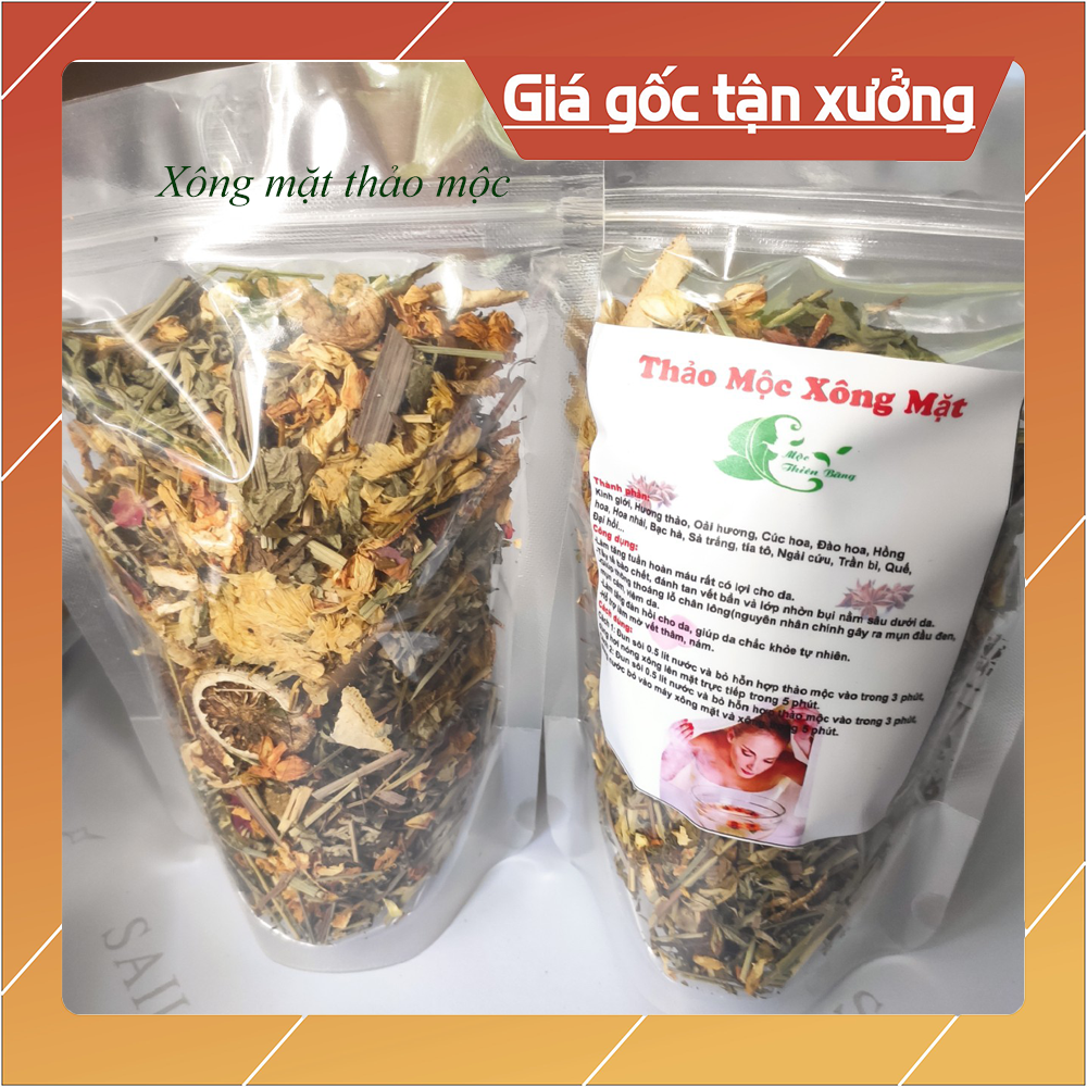 [HCM]Xông mặt thảo mộc gói 100g giúp da thải bụi bẩn sạch sâu và hết nhờn