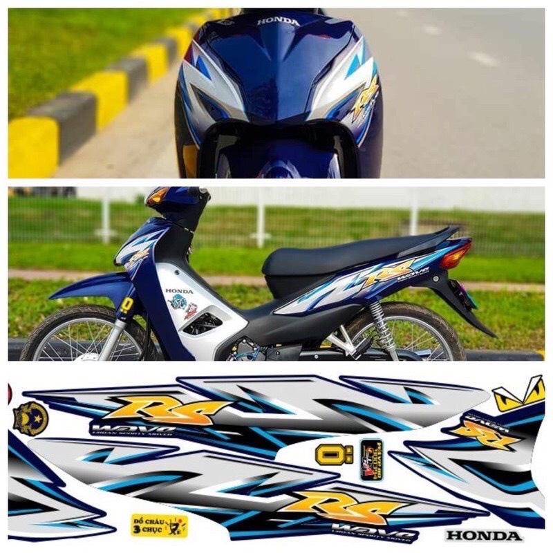 Tem rời wave a, rs 50cc-100cc 110cc xanh xám-ảnh thật