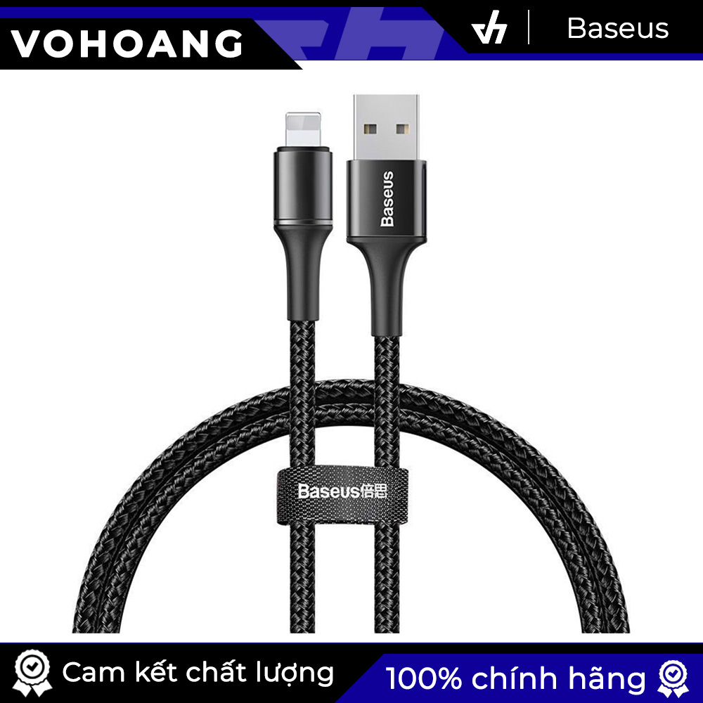 Cáp sạc nhanh siêu bền cho iPhone iPad Baseus Halo Data Lightning Cable LV551-1M