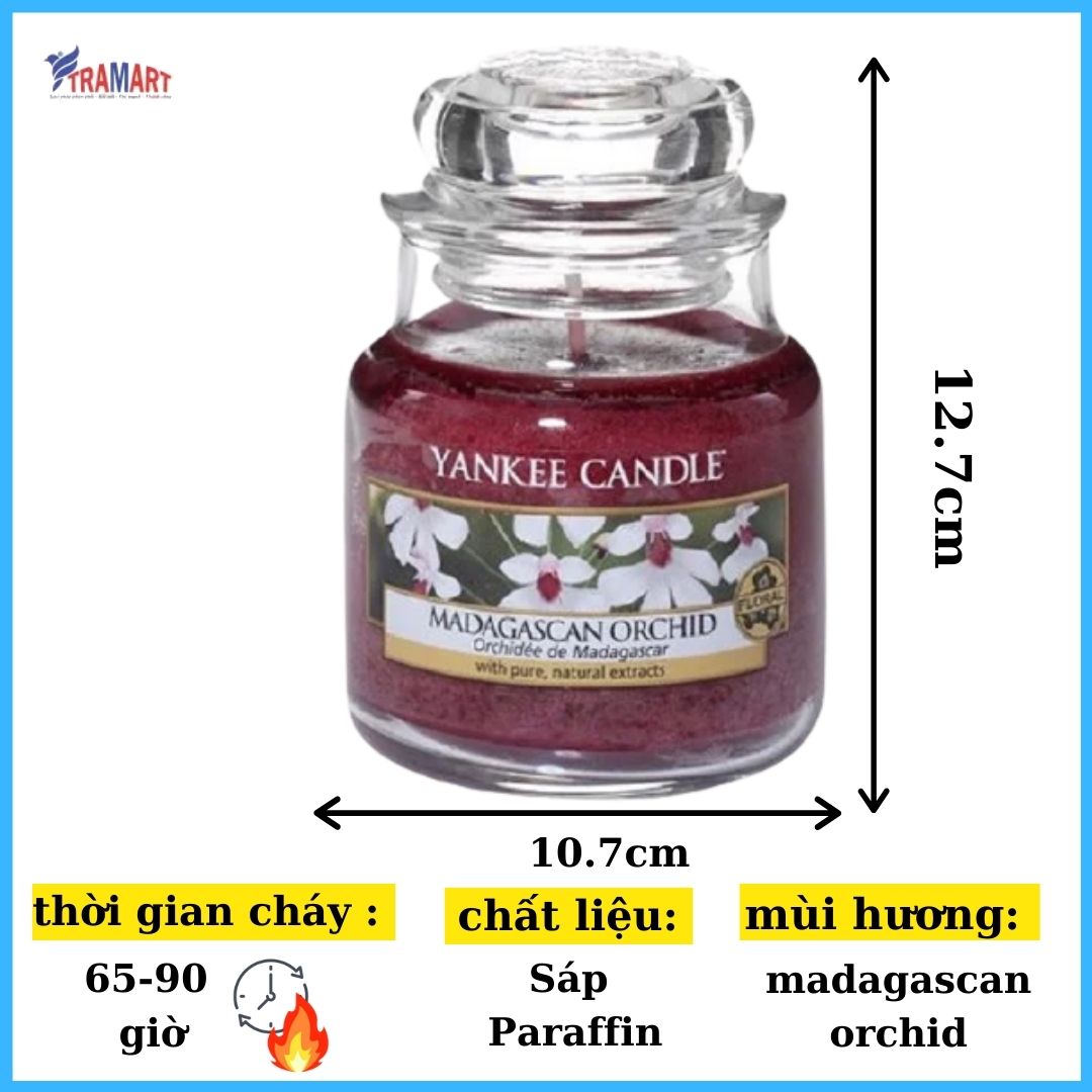 Hũ nến thơm Madagascan Orchid Yankee Candle YAN3548 (Size M 411g)