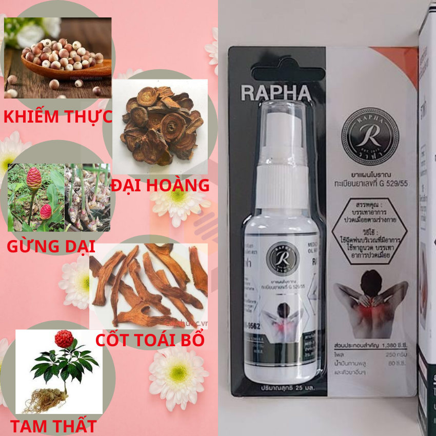 Dầu thảo dược rapha thái lan 25ml