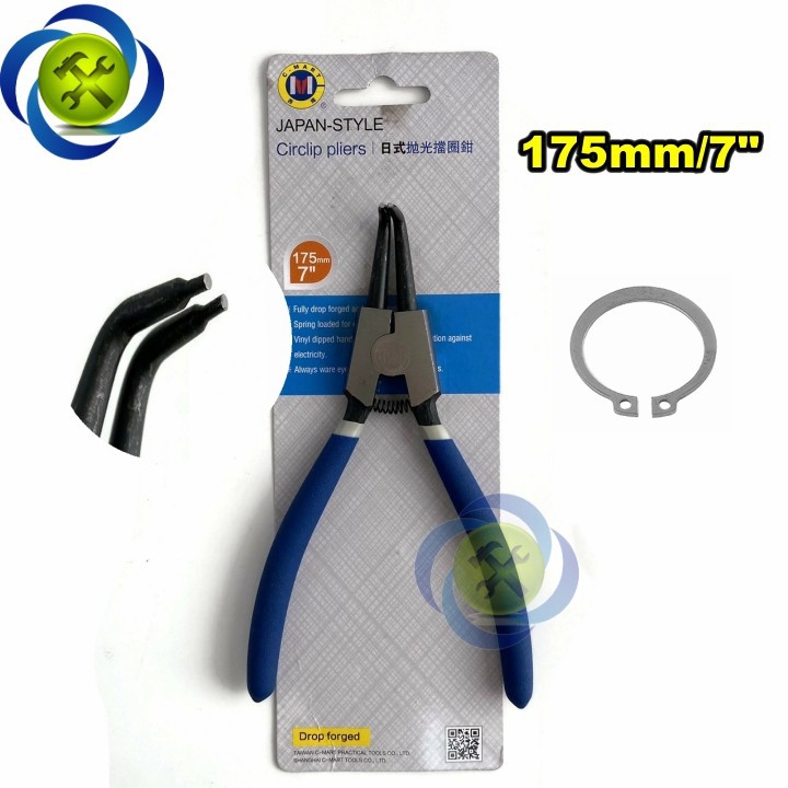 Kìm phe ngoài miệng cong c-mart b0024-07 dài 175mm