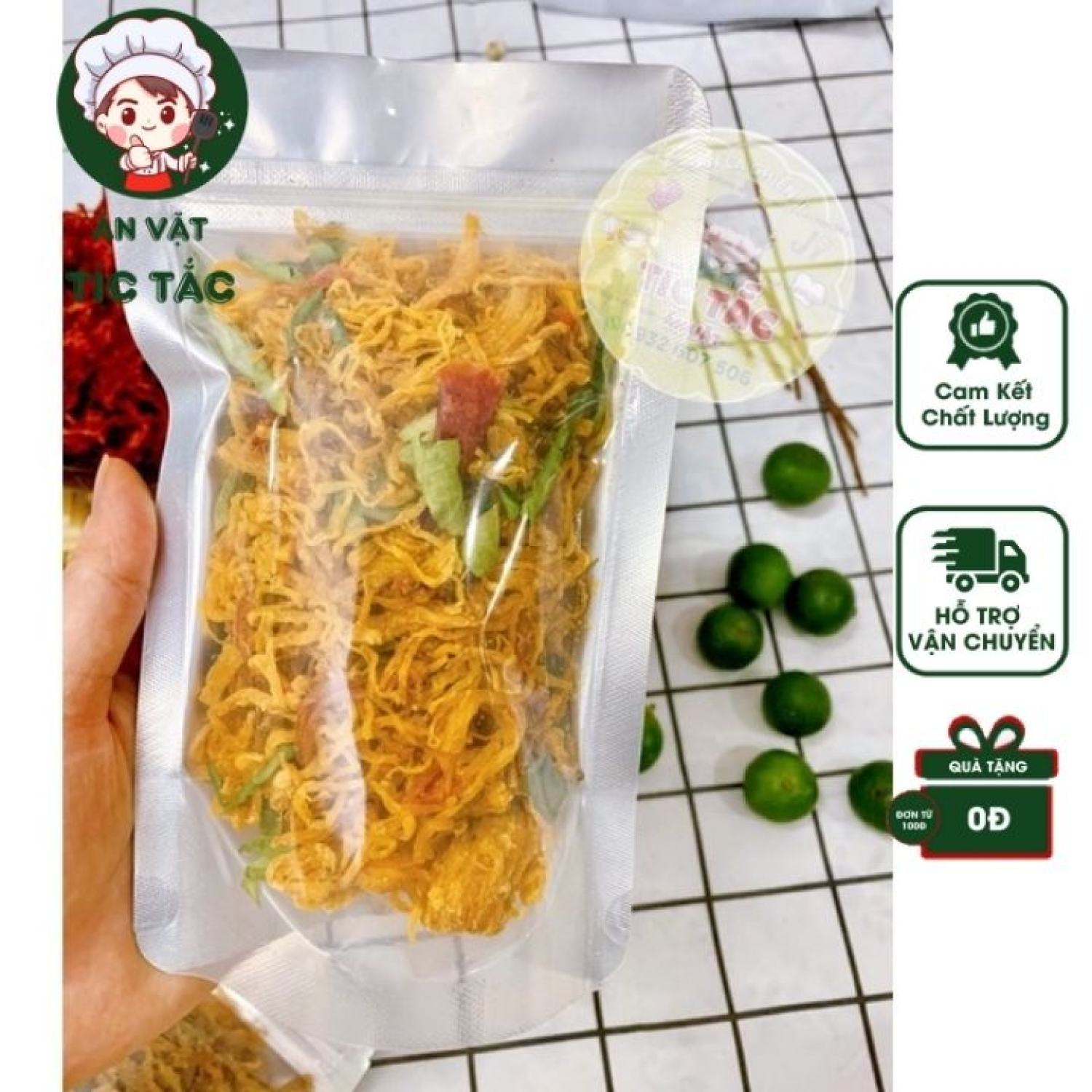 100g khô gà lá chanh - mực xé tẩm vị - khô bò xé sợi - tép sấy - nguyên liệu bánh tráng trộn làm gỏi bao ngon