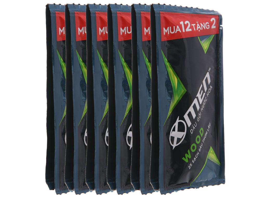 Combo 14 gói  Dầu gội cho nam X-men Wood 5gr/gói