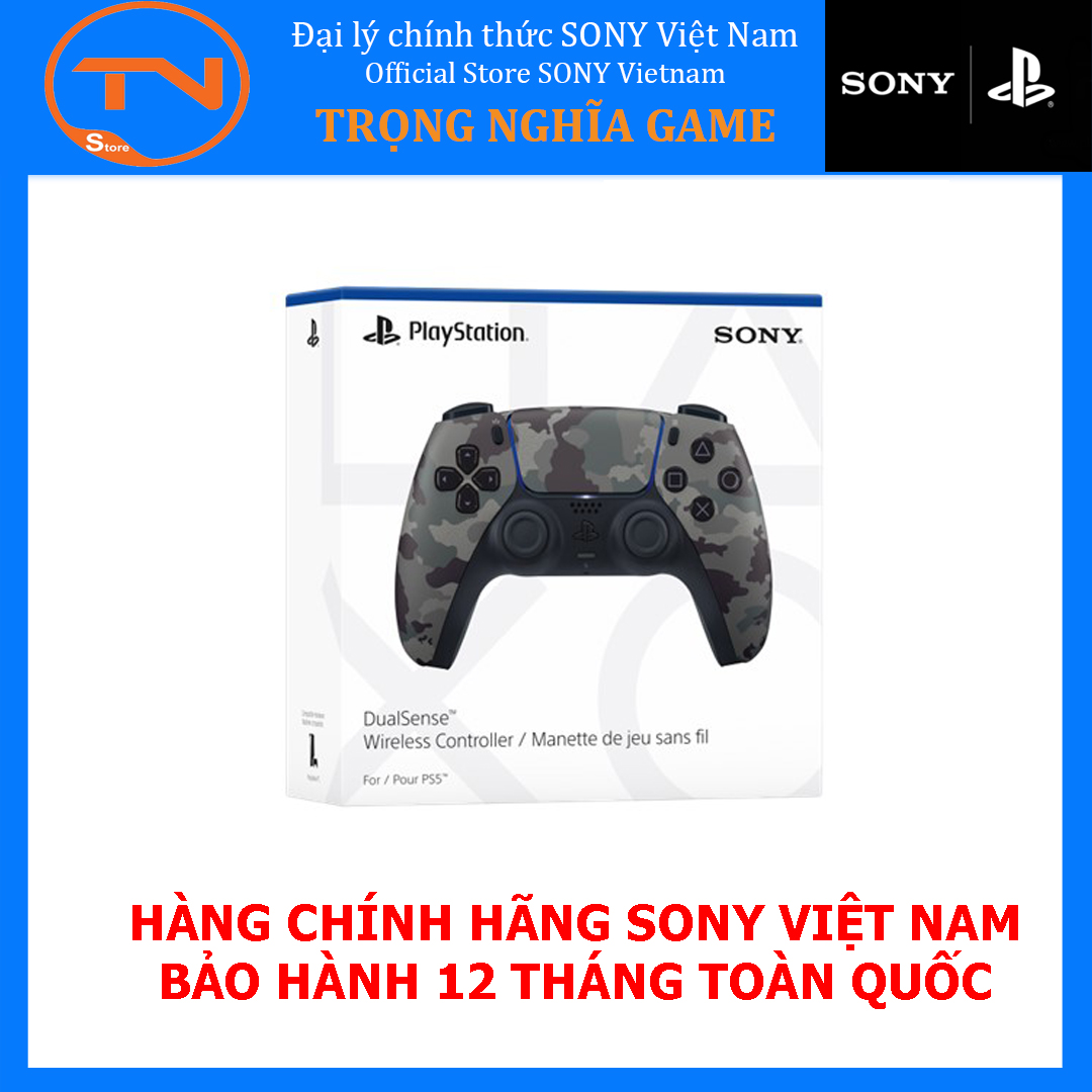 Tay Cầm PS5 DualSense màu xám Grey Camo – Wireless Controller – Hàng chính hãng Sony Việt Nam