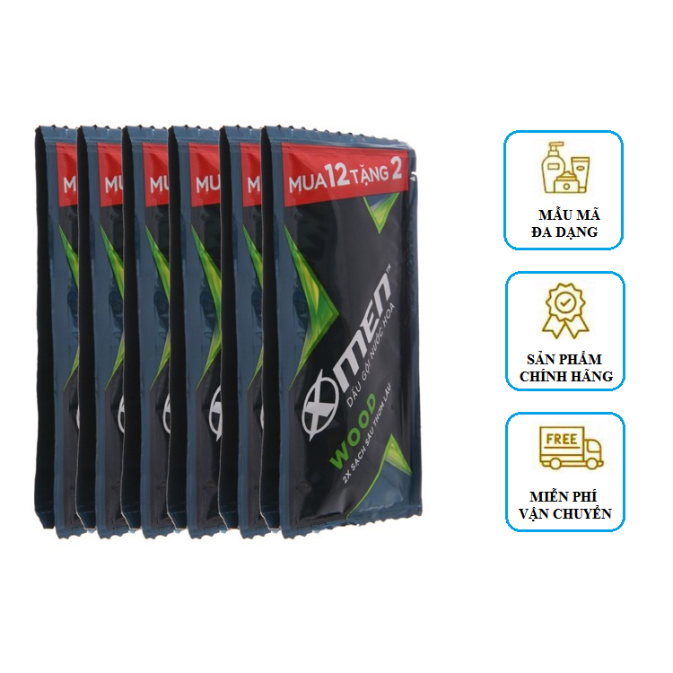 [HCM]Combo 60 gói Dầu gội dây x- men Wood/ Fire 5grx60 gói