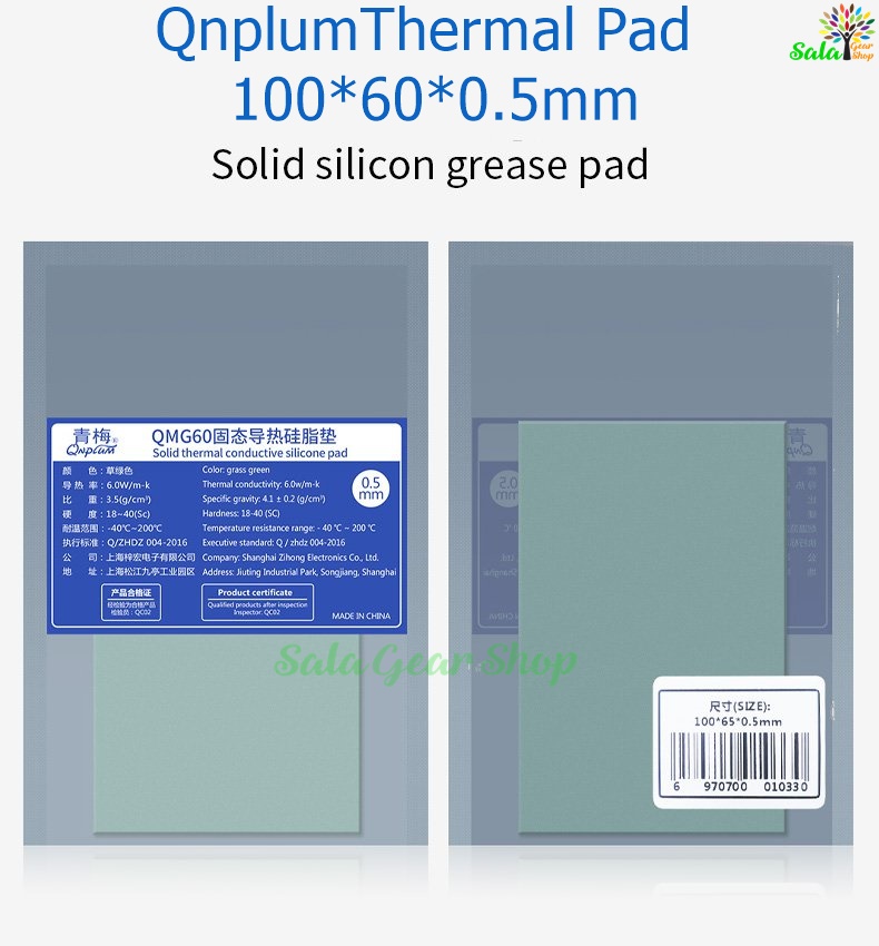 [HCM]Miếng dán tản nhiệt Qnplum QMG60 Thermal Pad 100*60*0.5mm