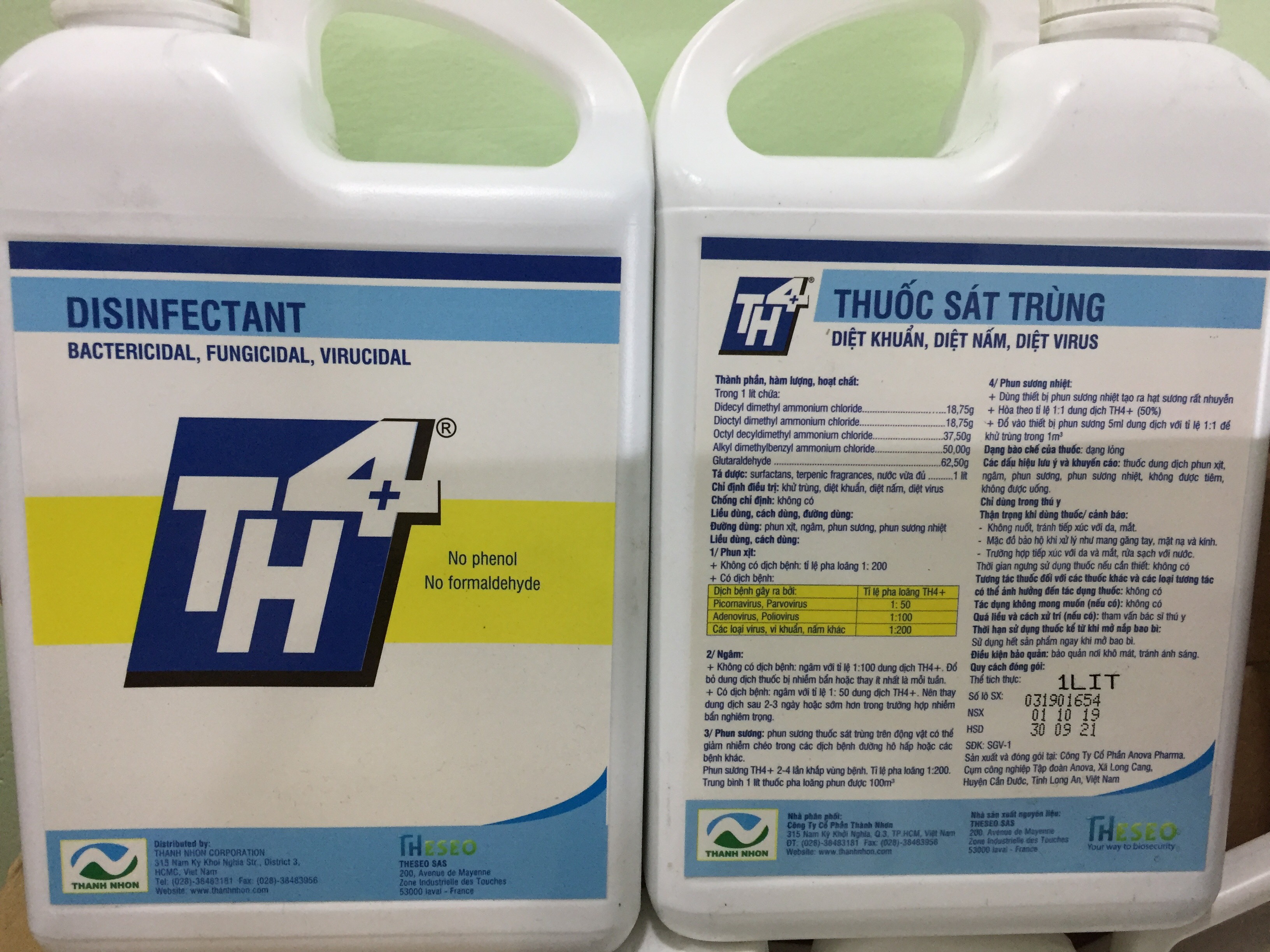 Sát trùng cực mạnh th4 1000ml. diệt khuẩn. diệt nấm. diệt virus