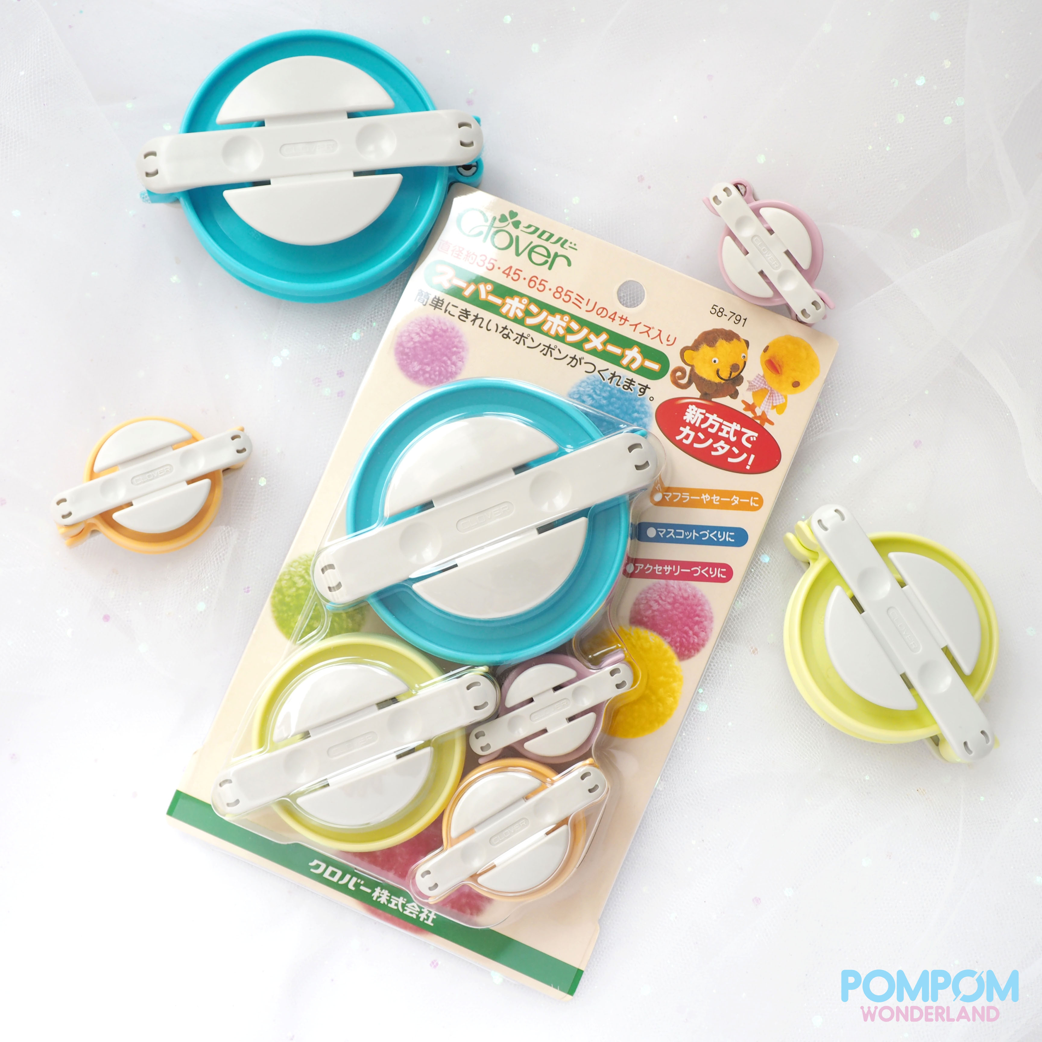 Dụng cụ làm pompom Clover lẻ các size