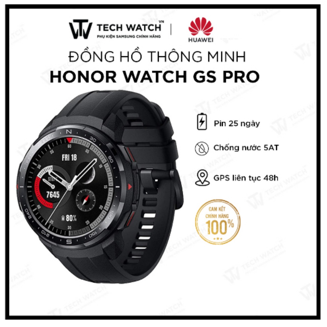 - đồng hồ thông minh honor watch gs pro bản quốc tế - techwatchvn